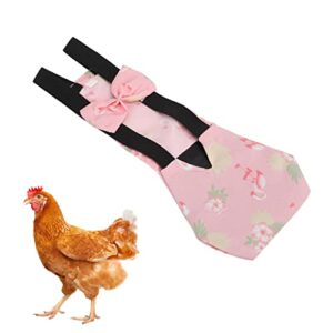 Zerodis Pet Chicken Diapers,Chicken Goose Duck Loose Tight Belt Diapers Poop Pocket Diapers Flamingo Pattern for Poultry Pet Using Cleaning(M)