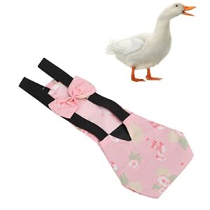 Zerodis Pet Chicken Diapers,Chicken Goose Duck Loose Tight Belt Diapers Poop Pocket Diapers Flamingo Pattern for Poultry Pet Using Cleaning(M)