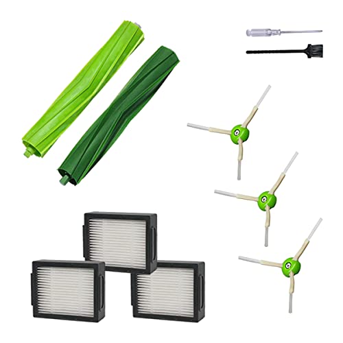 Replacement Parts Accessories for iRobot Roomba i7 j7 i6 i8 i3 i4 i1 e5 e6 I E Series Vacuum Cleaner Includes 1 Pack Bristle Brush,and 3 Pack Filter,Side Brush