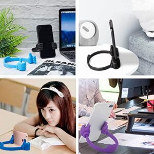 Kinizuxi Thumbs Up Cell Phone Holder for Desk, Universal Flexible Cell Phone Stand for Tablet Holder, Cellphone Holder Smartphone Stand Holder for iPhone iPad Samsung and More (Purple)