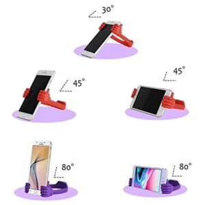 Kinizuxi Thumbs Up Cell Phone Holder for Desk, Universal Flexible Cell Phone Stand for Tablet Holder, Cellphone Holder Smartphone Stand Holder for iPhone iPad Samsung and More (Purple)