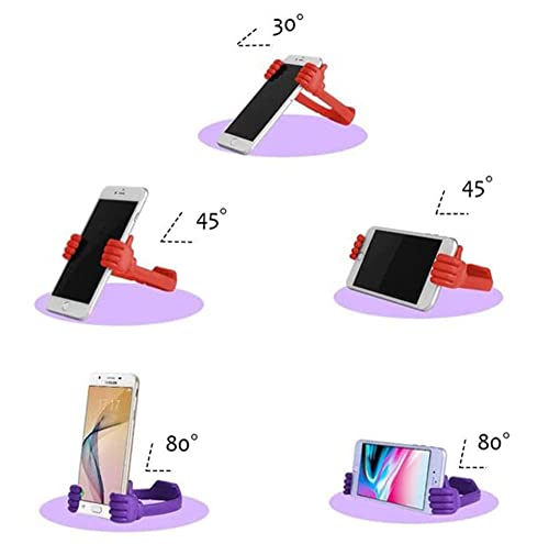 Kinizuxi Thumbs Up Cell Phone Holder for Desk, Universal Flexible Cell Phone Stand for Tablet Holder, Cellphone Holder Smartphone Stand Holder for iPhone iPad Samsung and More (Purple)