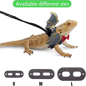 Bearded Dragon Leash with Wings - Lizard Carrier, Bearded Dragon Hammock and Leash Set, Training Leashes Reptile Carrier Bearded Dragon Sleeping Bag (Blue)