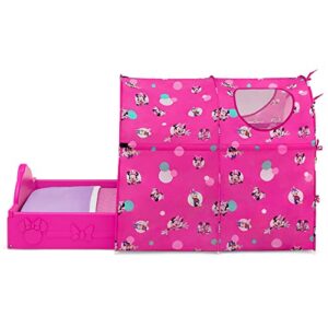 Delta Children Disney Minnie Mouse Plastic Sleep and Play Toddler Bed with Canopy