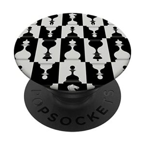 chess themed pattern chess player popsockets swappable popgrip