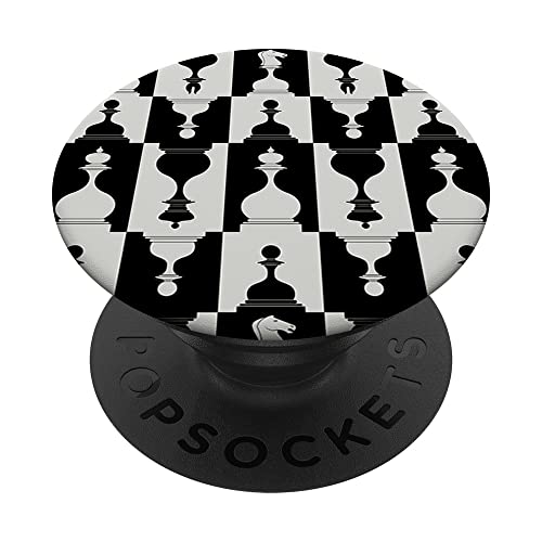Chess Themed Pattern Chess Player PopSockets Swappable PopGrip
