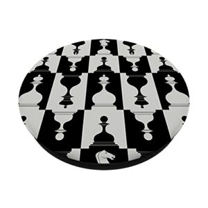 Chess Themed Pattern Chess Player PopSockets Swappable PopGrip