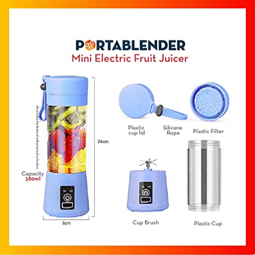 PortaBlender Hand Held Blender - Compact & Lightweight Portable Blender, On the Go Personal Blender, Portable Blender USB Rechargeable, Protein Shake blender, Mini Blender