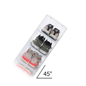OMOPIN Shoe Boxes Clear Plastic Stackable, Drop Front Shoe Box, 6 Pack Shoe Storage Boexes, Sneaker Storage Shoe Containers for Size 12