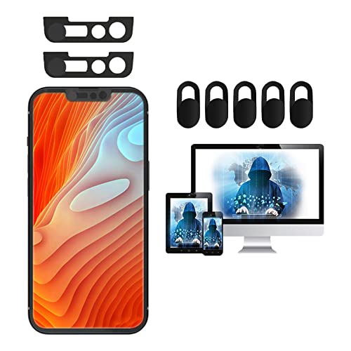 Webcam Cover Slide Compatible for Laptop, Desktop, PC, MacBook Pro, iMac, Mac Mini, iPad Pro Bundled with iPhone 13 Front Camera Cover Protect Privacy and Security But Not Affect Face Recognition