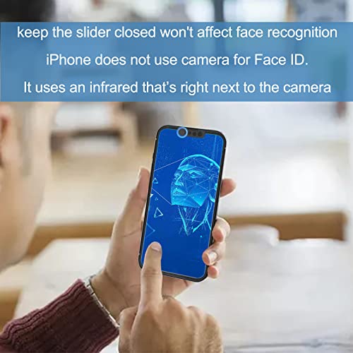 Webcam Cover Slide Compatible for Laptop, Desktop, PC, MacBook Pro, iMac, Mac Mini, iPad Pro Bundled with iPhone 13 Front Camera Cover Protect Privacy and Security But Not Affect Face Recognition