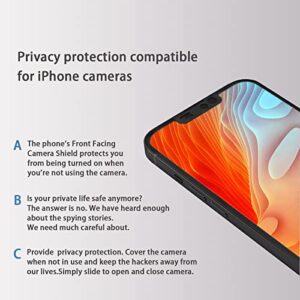 Webcam Cover Slide Compatible for Laptop, Desktop, PC, MacBook Pro, iMac, Mac Mini, iPad Pro Bundled with iPhone 13 Front Camera Cover Protect Privacy and Security But Not Affect Face Recognition