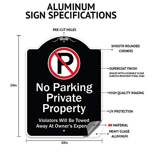 SignMission Designer Series Sign - Exit Sign Exit with Up Arrow | Black & White 18" x 24" Heavy-Gauge Aluminum Architectural Sign | Protect Your Business & Municipality | Made in The USA
