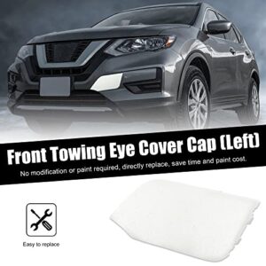 X AUTOHAUX Pearl White Front Bumper Tow Hook Towing Eye Cover Cap Replacement 622A0-6FL0H for Nissan Rogue 2017 2018 2019 2020