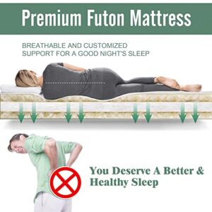 NeuType Futon Mattress Sleeping Mat on Floor for Adults - Suitable for Camping, Road Trip, Guest Room, Japanese Futon Mattress, Queen Size