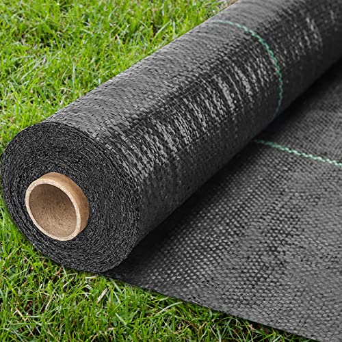 Bloomarea 3ft x 300ft Weed Barrier Landscape Fabric Heavy Duty Weed Block Fabric Durable Ground Cover Weed Cloth (3.2oz)