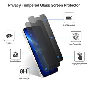 ProCase 2 Pack Privacy Screen Protector for iPhone 13 Pro Max Bundle with 6 Pack Webcam Cover Slide for Laptop Phone