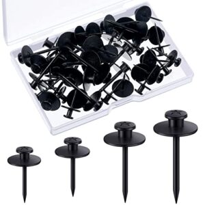 40 pcs double headed picture hangers nails black thumb tacks small head hanging nails push pins decorative wall hooks for hanging home office hanging picture photo decorations