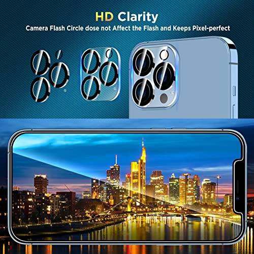 Invoibler 3 Pack Screen Protector Compatible with iPhone 12 Pro Max + 3 Pack Camera Lens Protector, iPhone 12 Pro Max Screen Protector Tempered Glass, 6.7 Inch [HD Clear] [Not for iPhone 12 Pro]