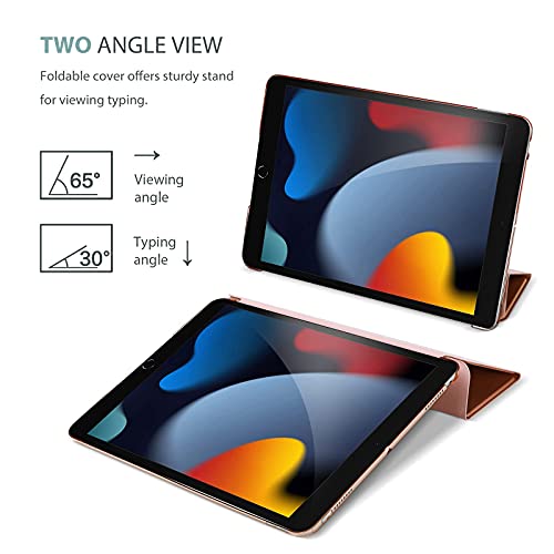 ProCase Slim Stand Hard Back Shell for iPad 10.2 Bundle with 6 Pack Webcam Cover Slide for Laptop Phone