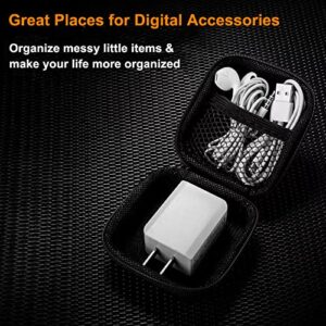 IRUGLE EVA Earbud Case Earphone Carrying Pouch with Belt Clip Mini Protection Storage Bag Holder Compatible with Airpods Bluetooth Wireless Headphone Beats Studio Buds Charger USB Cable Memory Cards