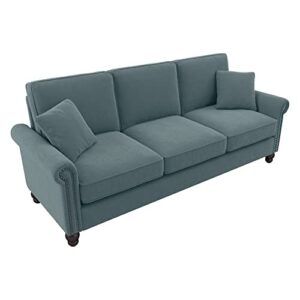 bush furniture coventry sofa, 85w, turkish blue herringbone