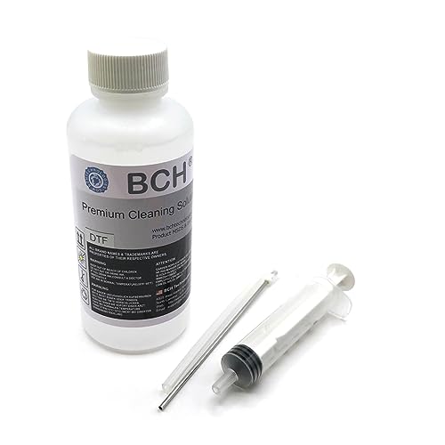 BCH Premium Cleaning Solutions for DTF Inks - MaxStrength Against White Ink Clog