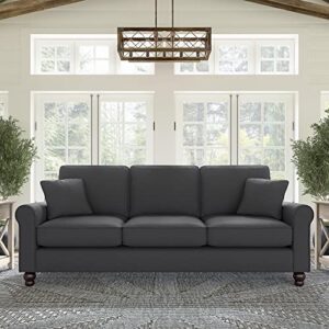 Bush Furniture Hudson Sofa, 85W, Charcoal Gray Herringbone