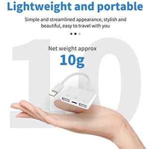 USB A Adapter for iPhone Lightning to OTG Connector Cable 13 12 11 Mini Pro Max X Xs Ipad Male Converter Apple Splitter Doul and Charger Charging Female Port Camera Keyboard Mouse Adaptador Hub 3.0