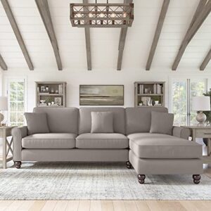 Bush Furniture Hudson 102-inch Stain-Resistant Contemporary Couch, Long Lasting Comfort, Easy to Assemble Pet-Friendly Living Room Sofa to Lounge, 102W, Beige Herringbone
