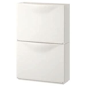 ikea trones polypropylene storage cabinet for storing shoes, gloves and scarves , 52x18x39 cm (white) - pack of 2