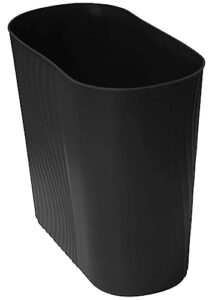 ritqub 1.6 gallons efficient trash can wastebasket 6l, fits under desk, kitchen, home, office (2 pack-1.6-gallon, black)