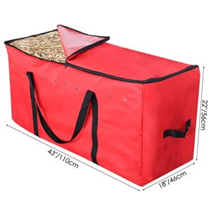 PetierWeit Hay Bale Bag 43”x22”x18” XLarege Hay Bags for Horses Heavy Duty Nylon Tote Hay Bale Storage Bag, Maintain Freshness of The Hay for Horse Cattle Goats Sheep(Red)