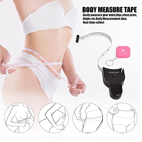 3pcs Tape Measure, Soft Measuring Tape for Body Measurements 60 Inch(150cm), Lock Pin&Push-Button Retract, for Body Measurement, Weight Loss, Fitness, Tailoring, Sewing, Crafting Measurements