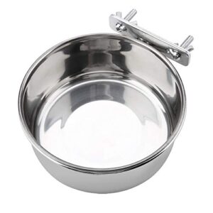 HEEPDD Bird Parrot Feeding Cup, Stainless Steel Food Water Bowls Dish for Small Animals Chinchilla Ferret Cockatiel Conure Parakeet