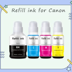 Primer Ink Compatible Canon GI-20 GI20 Refill Ink Kit for Canon PIXMA G5020 G6020 G7020 MegaTank Printers, 4-Pack Cyan
