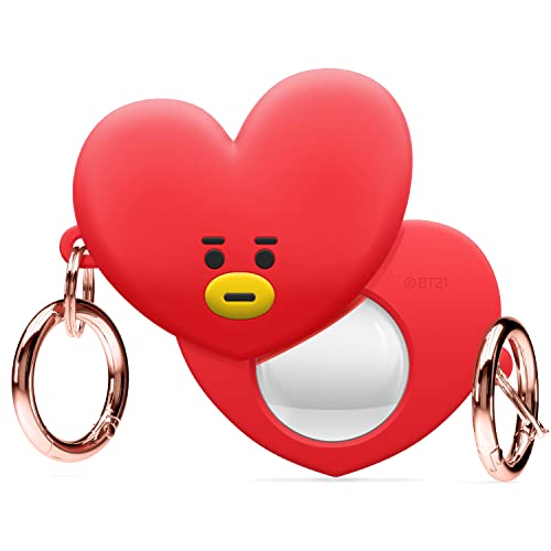 elago BT21 Silicone Case Compatible with AirTag Case, Compatible with Air Tag Keychain - Drop Protection, Track Keys, Backpacks, Purses, Tracking Tag Not Included [TATA] [Official Merchandise]