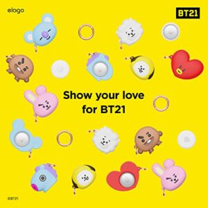 elago BT21 Silicone Case Compatible with AirTag Case, Compatible with Air Tag Keychain - Drop Protection, Track Keys, Backpacks, Purses, Tracking Tag Not Included [TATA] [Official Merchandise]