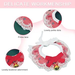 HlinZoom Pet Collars Red Lace Scarf, Dress Up and Costume for Pet Decoration, Ideal Gifts and Decoration for Cats and Dogs (Style-5)