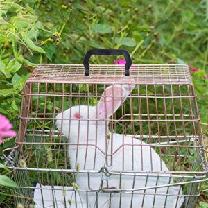 POPETPOP Pet Cage Crate Handles Replacement, Cage Handle Replacement Cage Handles for Kitten Doggie Rabbit Chinchilla Hamster 10pcs (Black)