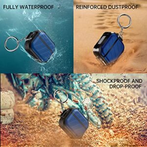 ROCKREGE Compatible with Apple Airpods 3rd Generation Case Waterproof Cover for Man Women, Full-Body Military Grade Protective Case Cover with Keychain and Secure Lock for AirPods 3 Case(Blue)