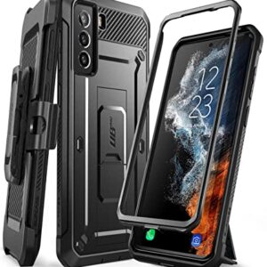 SupCase Unicorn Beetle Pro Series Case for Samsung Galaxy S22 5G (2022 Release), Full-Body Dual Layer Rugged Belt-Clip & Kickstand Case Without Built-in Screen Protector (Black)