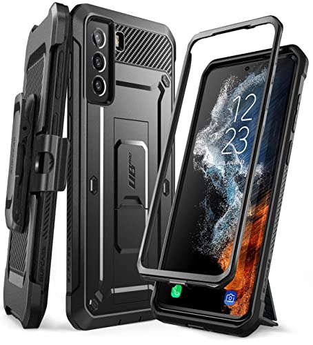 SupCase Unicorn Beetle Pro Series Case for Samsung Galaxy S22 5G (2022 Release), Full-Body Dual Layer Rugged Belt-Clip & Kickstand Case Without Built-in Screen Protector (Black)