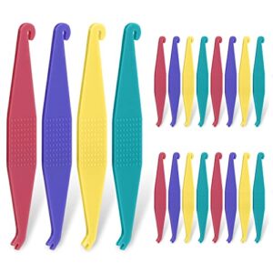 annhua 20 pcs dental elastic rubber bands placers, braces rubber band tool disposable plastic elastic placers for braces bands - multi-color
