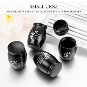 Mini Urn Set of 4, Small Keepsake Urns for Human Ashes Set, Aluminum Mini Urns, Butterfly Small Cremation Urn Ashes Holder