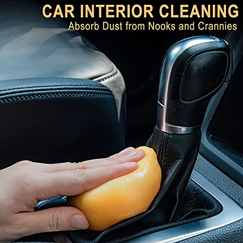 TICARVE Cleaning Gel for Car Detailing Putty Car Cleaning Putty Auto Detailing Gel Detail Tools for Car Interior Cleaner Car Cleaning Kit Automotive Car Cleaner Orange Yellow