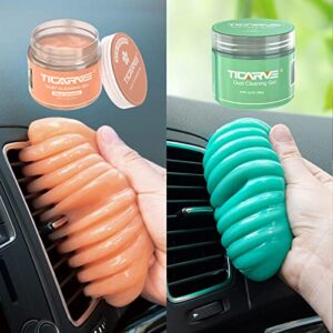 ticarve car cleaning gel car detailing putty car cleaning putty gel auto detailing tools car interior cleaner car cleaning kits cleaning slime keyboard cleaner orange yellow