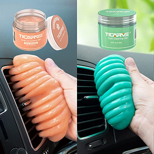 TICARVE Car Cleaning Gel Car Detailing Putty Car Cleaning Putty Gel Auto Detailing Tools Car Interior Cleaner Car Cleaning Kits Cleaning Slime Keyboard Cleaner Orange Yellow