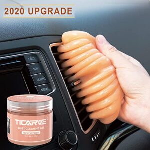 TICARVE Car Cleaning Gel Car Detailing Putty Car Cleaning Putty Gel Auto Detailing Tools Car Interior Cleaner Car Cleaning Kits Cleaning Slime Keyboard Cleaner Orange Yellow