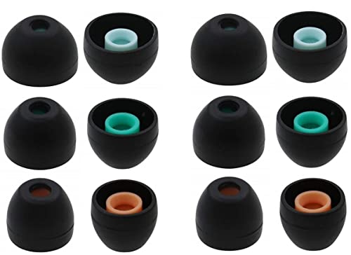 BLLQ Ear Tips Replacement for Sony Earbuds WF WI MDR Series Silicone Earbuds Eartips Compatible with Sony in-Ear Earphone WF-1000XM4 WF-SP800N WF-1000XM3 MDR-XB50AP WI-C310 C200, S/M/L 6 Pairs Black